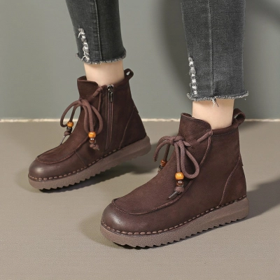 Женские зимние ботинки модели YM120-1 натуральная кожа шоколадные Женские зимние ботинки модели YM120-1 натуральная кожа шоколадные