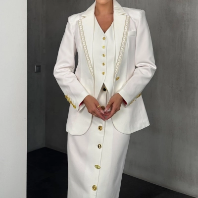 Костюм тройка SCHIAPARELLI белый 25901