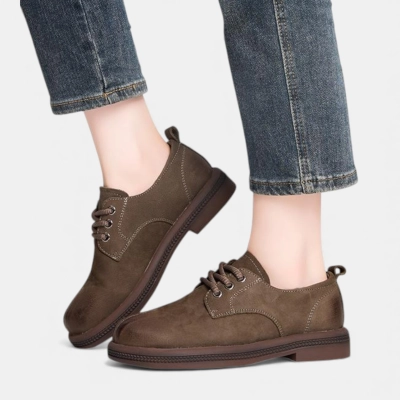 Полуботинки женские натуральная кожа коричневые D007-4 Полуботинки женские натуральная кожа коричневые D007-4