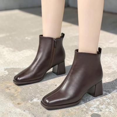 Полусапоги женские натуральная кожа бордовые GD174-2 Полусапоги женские натуральная кожа бордовые GD174-2