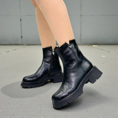 Ботинки женские зимние натуральная кожа черные H1090-1