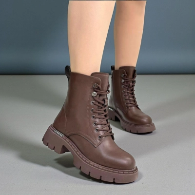 Ботинки женские зимние натуральная кожа коричневые H1096-8