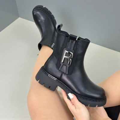 Ботинки женские зимние натуральная кожа черные H1095-1