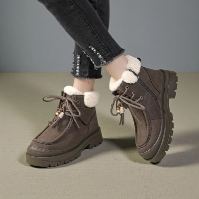 Ботинки женские зимние натуральная кожа шоколадные YM040-4