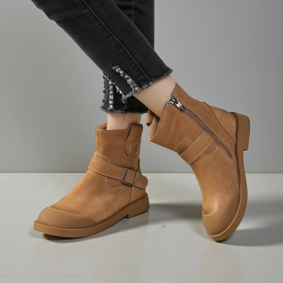 Ботинки женские зимние натуральная кожа коричневые YM051-3 Ботинки женские зимние натуральная кожа коричневые YM051-3