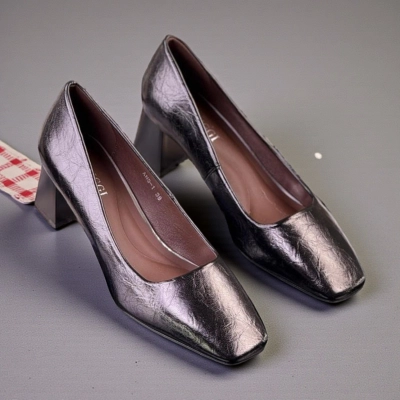 Туфли женские лодочки искусственная кожа баклажановые 12095