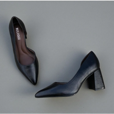 Туфли женские лодочки искусственная кожа черные 12129