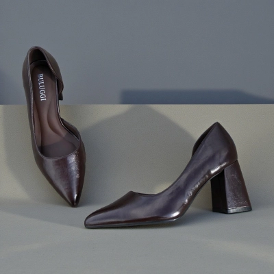 Туфли женские лодочки искусственная кожа шоколадные 12132 Туфли женские лодочки искусственная кожа шоколадные 12132