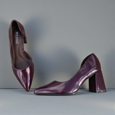 Туфли женские лодочки искусственная кожа бордовые 12133 Туфли женские лодочки искусственная кожа бордовые 12133