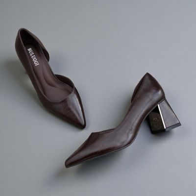 Туфли женские лодочки искусственная кожа шоколадные 12143 Туфли женские лодочки искусственная кожа шоколадные 12143