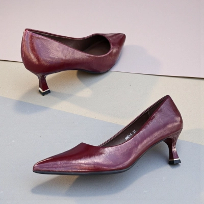 Туфли женские лодочки искусственная кожа марсала 12152 Туфли женские лодочки искусственная кожа марсала 12152