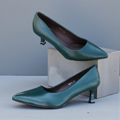 Туфли женские лодочки искусственная кожа изумрудные 12155 Туфли женские лодочки искусственная кожа изумрудные 12155