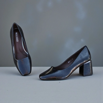 Туфли женские лодочки искусственная кожа черные 12164 Туфли женские лодочки искусственная кожа черные 12164