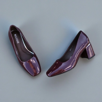 Туфли женские лодочки искусственная лак кожа бордовые 12166 Туфли женские лодочки искусственная лак кожа бордовые 12166