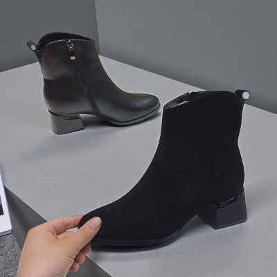 Ботинки женские демисезонные натуральная замша PC-25