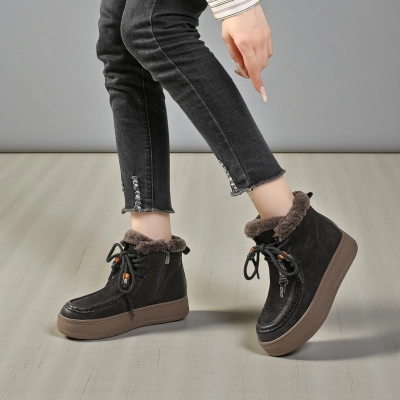 Ботинки женские зимние натуральная кожа черные YM067-2 Ботинки женские зимние натуральная кожа черные YM067-2