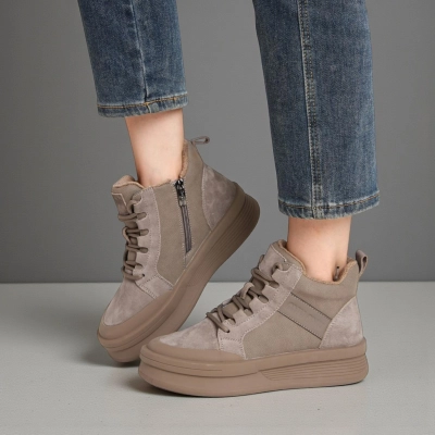 Ботинки женские зимние натуральная кожа капучино YM047-2 Ботинки женские зимние натуральная кожа капучино YM047-2