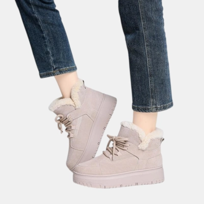 Ботинки женские зимние натуральная замша капучино YM007-2