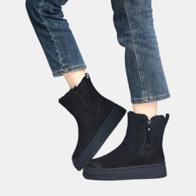 Ботинки женские зимние натуральная кожа черные YM018-4