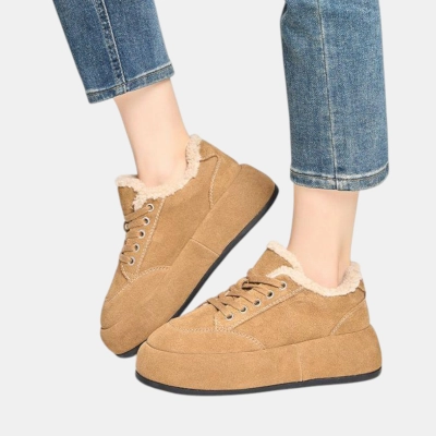 Ботинки женские зимние натуральная замша песочные YR019-4