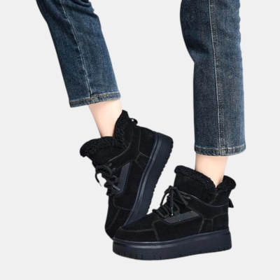 Ботинки женские зимние натуральная замша черные YM007-1 Ботинки женские зимние натуральная замша черные YM007-1