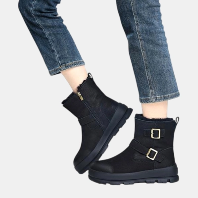 Ботинки женские зимние натуральная кожа черные YM016-1 Ботинки женские зимние натуральная кожа черные YM016-1