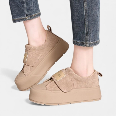 Полуботинки женские натуральная замша мокко D001-1