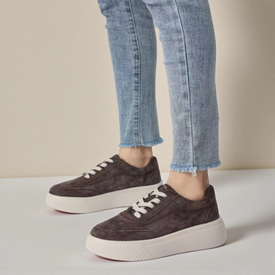 Кроссовки женские Paolo Moro натуральная замша коричневые B451-15