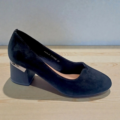 Туфли женские MOLO прессованная замша черные 12496