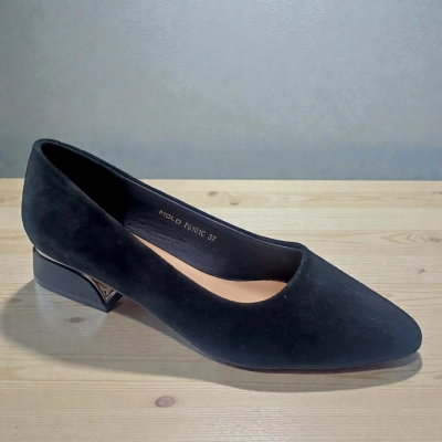 Туфли женские MOLO прессованная замша черные 12552