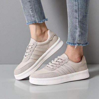 Кроссовки женские Paolo Moro натуральная кожа бежевые B433-2