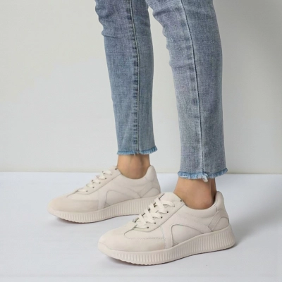 Кроссовки женские Paolo Moro натуральная кожа бежевые B618-2