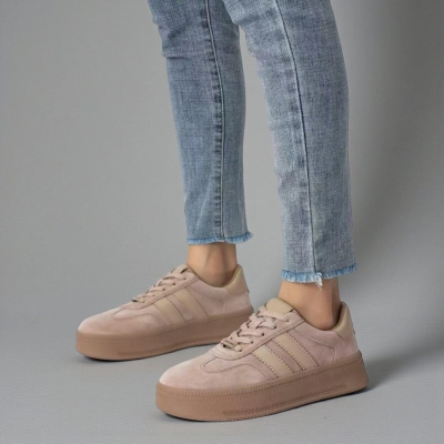 Кроссовки женские Paolo Moro натуральная замша капучино B622-2