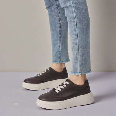 Кроссовки женские Paolo Moro натуральная кожа шоколадные B451-22