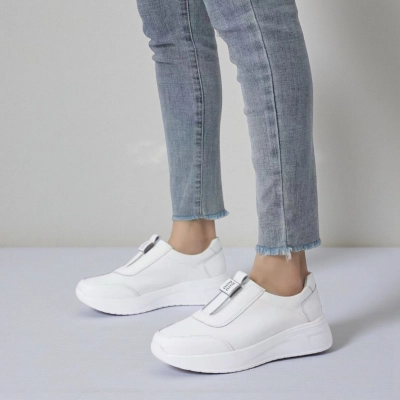 Кроссовки женские Paolo Moro натуральная кожа белые B614-1