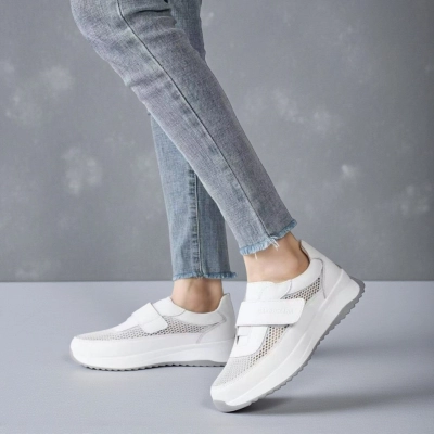 Кроссовки женские летние Paolo Moro натуральная кожа белые Y260-1