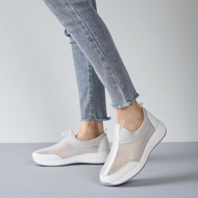 Кроссовки женские летние натуральная кожа белые Y273-1