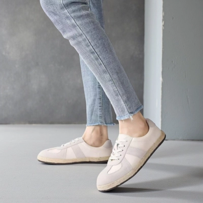 Кроссовки женские натуральная кожа бежевые Y257-2