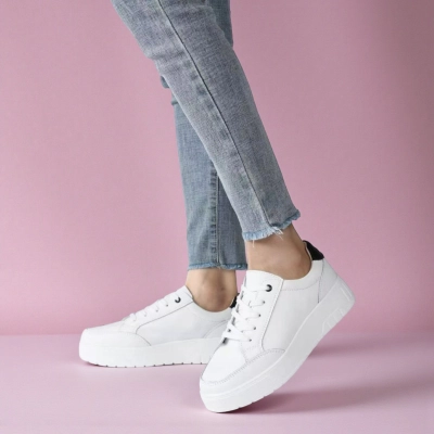 Кроссовки женские натуральная кожа белые Y270-1