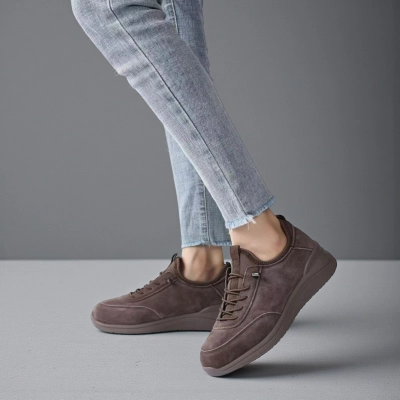 Кроссовки женские натуральная замша шоколадные Y258-3