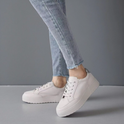 Кроссовки женские натуральная кожа бежевые Y270-2