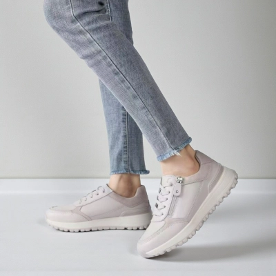 Кроссовки женские натуральная кожа бежевые Y291-2