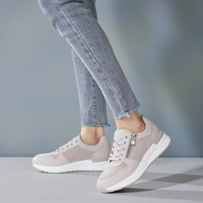 Кроссовки женские натуральная кожа бежевые Y268-2