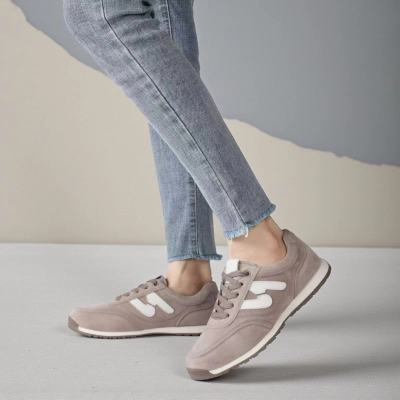 Кроссовки женские натуральная замша бежевые Y287-2