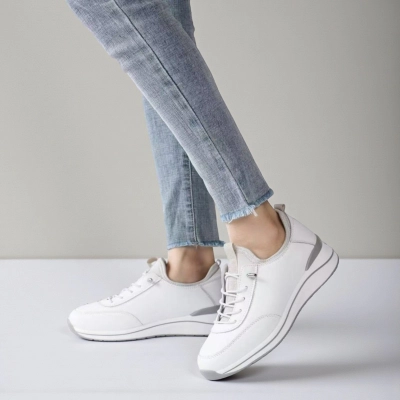 Кроссовки женские натуральная кожа белые Y258-1