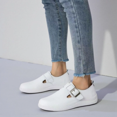 Полуботинки женские натуральная зкожа белые B596-1