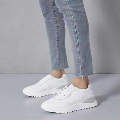 Кроссовки женские натуральная кожа белые B584-1