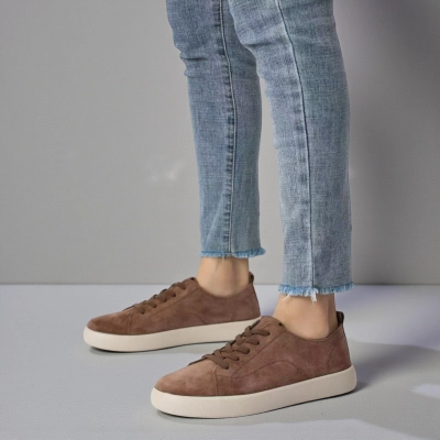 Кроссовки женские натуральная замша коричневые B589-11