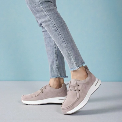 Полуботинки женские натуральная замша пудровые Y218-9