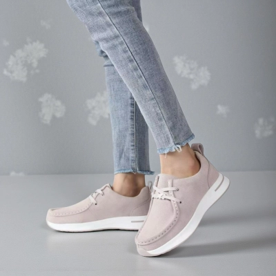 Полуботинки женские натуральная замша бежевые Y218-2